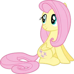 Size: 6500x6473 | Tagged: absurd resolution, artist:siaphra, cute, derpibooru import, fluttershy, safe, simple background, sitting, solo, transparent background, vector