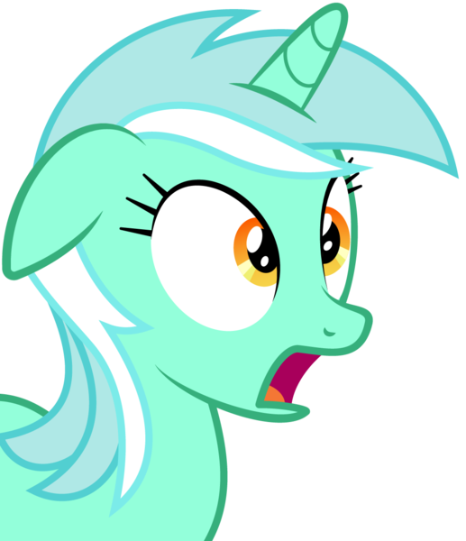 Size: 1074x1246 | Tagged: safe, artist:genericdave, derpibooru import, lyra heartstrings, pony, unicorn, bust, female, floppy ears, gasp, mare, open mouth, reaction image, simple background, solo, surprised, transparent background, vector