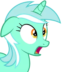 Size: 1074x1246 | Tagged: safe, artist:genericdave, derpibooru import, lyra heartstrings, pony, unicorn, bust, female, floppy ears, gasp, mare, open mouth, reaction image, simple background, solo, surprised, transparent background, vector