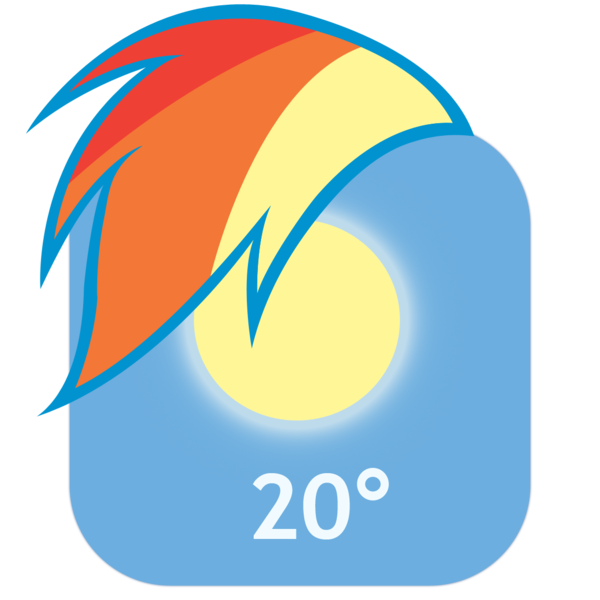 Size: 1140x1140 | Tagged: app, artist:craftybrony, derpibooru import, icon, iphone, rainbow dash, safe, weather