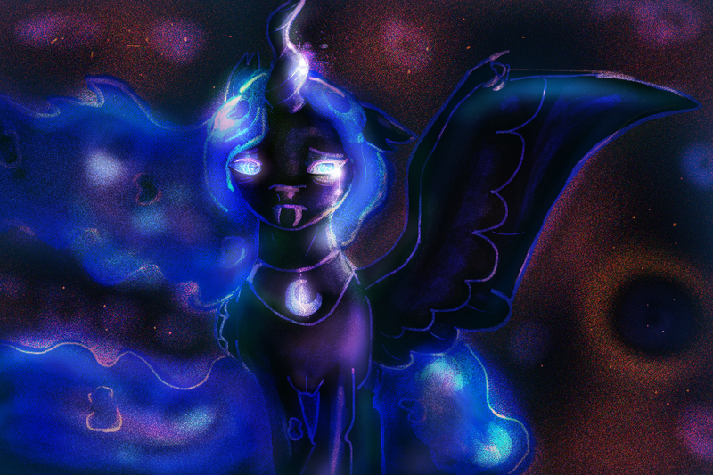 Size: 900x600 | Tagged: artist:pinkietane, derpibooru import, nightmare moon, safe, solo