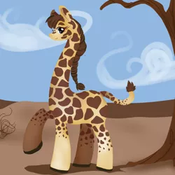 Size: 1000x1000 | Tagged: artist:aruva-chan, derpibooru import, giraffe, oc, safe, solo, unofficial characters only