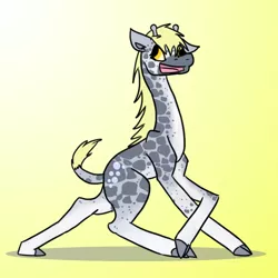 Size: 1000x1000 | Tagged: artist:pokeninja5665, derpibooru import, derpy hooves, giraffe, giraffied, safe, solo, species swap