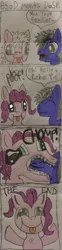 Size: 640x2583 | Tagged: artist:neonwabbit, comic, derpibooru import, oc, oc:bsod, pinkie pie, semi-grimdark, wat