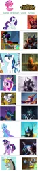 Size: 600x2693 | Tagged: safe, derpibooru import, ahuizotl, discord, king sombra, princess cadance, rarity, shining armor, trixie, twilight sparkle, zecora, ahuizotl (species), alicorn, draconequus, unicorn, zebra, brazil, brolaf, elise (league of legends), exploitable meme, jinx (league of legends), karthus, league of legends, lee sin, meme, nami (league of legends), portuguese, quinn, same voice actor, syndra, zed