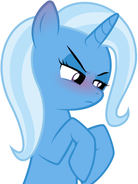 Size: 2783x3708 | Tagged: safe, artist:genericdave, derpibooru import, trixie, pony, unicorn, female, mare, simple background, solo, transparent background, tsundere, tsunderixie, vector