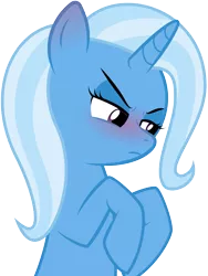 Size: 2783x3708 | Tagged: safe, artist:genericdave, derpibooru import, trixie, pony, unicorn, female, mare, simple background, solo, transparent background, tsundere, tsunderixie, vector