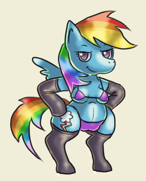 Size: 608x754 | Tagged: anthro, arm hooves, artist:dracokid92, breasts, chubby, clothes, derpibooru import, plump, questionable, rainbow dash, solo, swimsuit