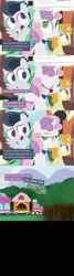 Size: 1280x4800 | Tagged: artist:dtcx97, ask, comic, derpibooru import, dialogue, necktie, nervous, post-crusade, pumpkin cake, rumble, safe, sweetie belle, train, tree, tumblr