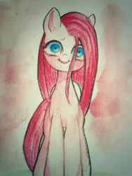 Size: 768x1024 | Tagged: artist:susu, derpibooru import, pinkamena diane pie, pinkie pie, safe, solo