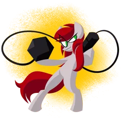 Size: 799x774 | Tagged: safe, artist:frostedwarlock, derpibooru import, ponified, earth pony, pony, comic:friendship is dragons, bipedal, comic, d20, eye clipping through hair, female, flail, hoof hold, lauren faust, mare, simple background, transparent background