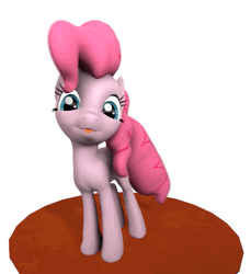 Size: 573x625 | Tagged: safe, artist:fruitymilk, derpibooru import, pinkie pie, 3d, :p, animated, cute, diapinkes, looking at you, loop, solo, source filmmaker, stare, sway, tongue out