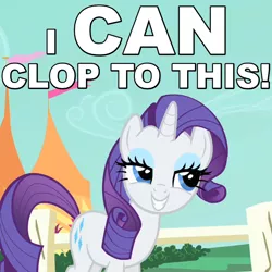 Size: 700x700 | Tagged: banner, bedroom eyes, caption, derpibooru import, edit, edited screencap, fence, flag, flirting, grin, image macro, implied masturbation, rarity, reaction image, screencap, solo, suggestive, tent, the best night ever