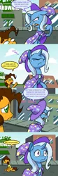 Size: 1280x3840 | Tagged: safe, artist:grandpalove, derpibooru import, cheese sandwich, trixie, ask trixie and cheese, ..., angry, comic, crying, cute, diacheeses, dialogue, eye sparkles, glowing eyes, sad, tsundere, wingding eyes