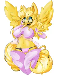 Size: 1280x1715 | Tagged: anthro, artist:suddenhack, belly button, breasts, derpibooru import, female, harem outfit, oc, oc:ticket, suggestive, titcket, unofficial characters only