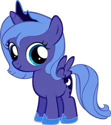 Size: 2884x3259 | Tagged: safe, artist:moongazeponies, derpibooru import, princess luna, cute, filly, lunabetes, simple background, solo, transparent background, vector, woona