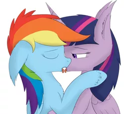 Size: 1653x1518 | Tagged: suggestive, artist:iados, derpibooru import, rainbow dash, twilight sparkle, twilight sparkle (alicorn), alicorn, pony, drool, female, kissing, lesbian, mare, shipping, tongue out, twidash