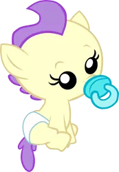 Size: 6412x9277 | Tagged: safe, artist:andreavalentina991, derpibooru import, cream puff, pony, absurd resolution, baby, baby pony, diaper, filly, foal, simple background, transparent background, vector