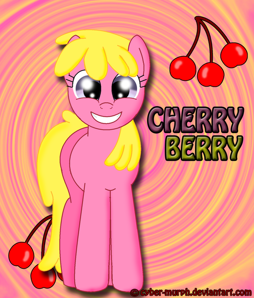 Size: 800x936 | Tagged: artist:cyber-murph, cherry berry, derpibooru import, grin, safe, solo