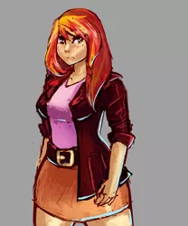 Size: 2500x3000 | Tagged: artist:checkerboardazn, derpibooru import, human, humanized, safe, solo, sunset shimmer