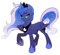 Size: 2606x2413 | Tagged: safe, artist:trippinmars, derpibooru import, princess luna, alicorn, pony, crown, cute, female, hoof shoes, jewelry, lunabetes, mare, regalia, simple background, solo, transparent background, wing fluff