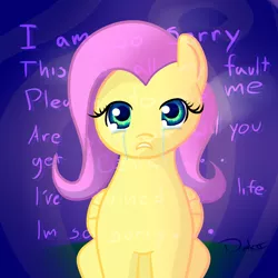 Size: 1800x1800 | Tagged: crying, depressed, disembodied thoughts, fluttershy, purple, sad, safe, solo, sorry