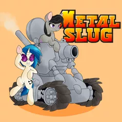 Size: 2000x2000 | Tagged: artist:hidden-cat, crossover, derpibooru import, metal slug, octavia melody, safe, sv-001, vinyl scratch