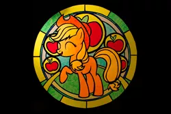 Size: 1280x853 | Tagged: apple, applejack, artist:snip-it, derpibooru import, paper, safe, scherenschnitte, solo, stained glass