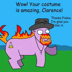 Size: 700x700 | Tagged: safe, artist:pewdie-pinkiepie, banned from derpibooru, deleted from derpibooru, derpibooru import, oc, oc:clarance, ponified, unofficial characters only, beard, beard rage, breaking bad, clarence, cross, crossover, ego, facial hair, fedora, hat, heisenberg, image, jewelry, jpeg, narcissism, necklace, shit posting, solo, text, trolling, walter white, wat