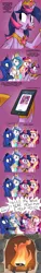 Size: 843x5600 | Tagged: safe, artist:twilightisbestprincess, derpibooru import, princess cadance, princess celestia, princess luna, twilight sparkle, twilight sparkle (alicorn), alicorn, pony, ask the smartest princess, ..., alicorn tetrarchy, comic, covering ears, female, fire, fireplace, floppy ears, frown, gritted teeth, iphone, mare, open mouth, screaming, siri, smiling, technology, tumblr, wide eyes, yelling