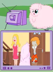 Size: 563x771 | Tagged: american dad, derpibooru import, exploitable meme, francine smith, meme, obligatory pony, oc, oc:fluffle puff, roger smith, safe, tv meme, unofficial characters only