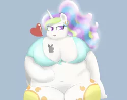 Size: 1317x1030 | Tagged: anthro, artist:braffy, bbw, belly button, big breasts, breasts, chubbylestia, derpibooru import, fat, female, morbidly obese, nudity, obese, princess celestia, solo, suggestive