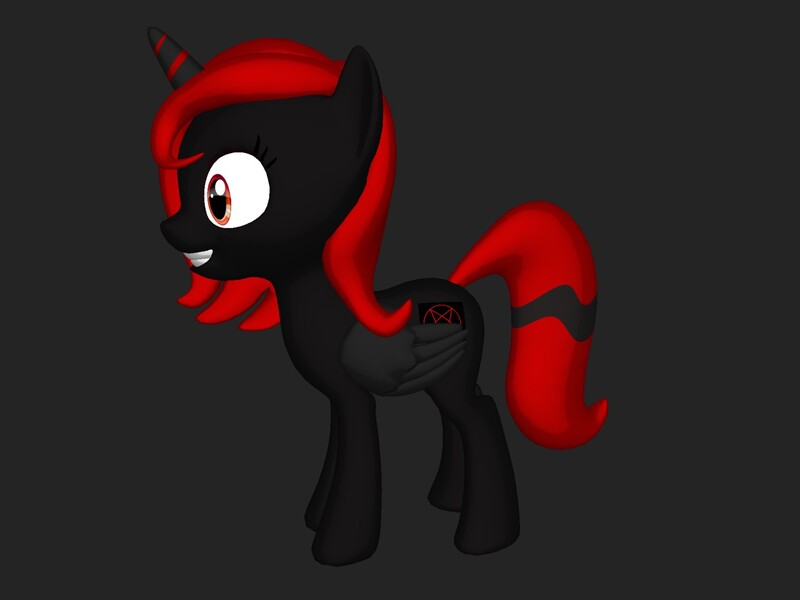 Size: 1280x960 | Tagged: semi-grimdark, derpibooru import, oc, oc:lunar dagger, unofficial characters only, alicorn, demon pony, pony, alicorn oc, filly, ponylumen