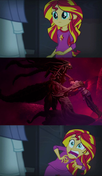 Size: 764x1312 | Tagged: grimdark, derpibooru import, sunset shimmer, demon, equestria girls, berserk, comic, corkus, devouring, eating, exploitable meme, meme, sunset screamer, the eclipse