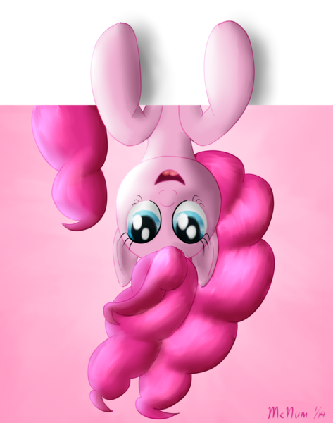 Size: 2384x3026 | Tagged: artist:mcnum, derpibooru import, pinkie pie, safe, solo, upside down