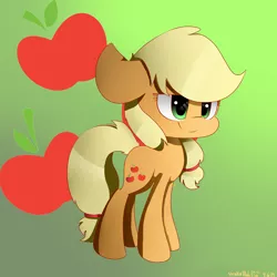 Size: 3000x3000 | Tagged: safe, artist:vriska8luh, derpibooru import, applejack, chibi, cute, cutie mark, small, solo