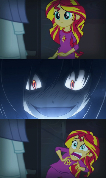 Size: 675x1137 | Tagged: semi-grimdark, derpibooru import, maud pie, sunset shimmer, equestria girls, rainbow rocks, comic, exploitable meme, meme, sunset screamer, tomoko kuroki, watamote