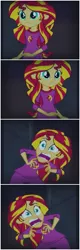 Size: 251x782 | Tagged: safe, derpibooru import, sunset shimmer, equestria girls, rainbow rocks, exploitable meme, meme, self paradox, sunset screamer