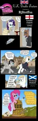 Size: 1024x3213 | Tagged: artist:djsteelfox, dalek, derpibooru import, discord whooves, doctor who, doctor whooves, england, pinkie pie, ponified, rarity, safe, scotland, time turner, united kingdom, winston churchill