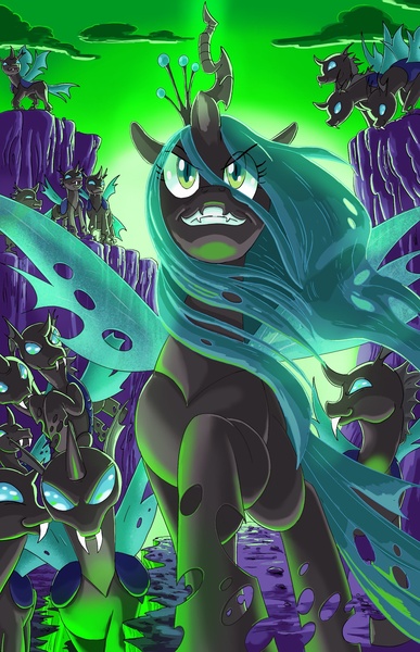 Size: 1809x2806 | Tagged: artist:semajz, be prepared, changeling, derpibooru import, queen chrysalis, safe