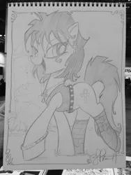 Size: 1024x1365 | Tagged: safe, artist:andypriceart, derpibooru import, ponified, ankh, boots, dc comics, death, sandman, sketch, solo, traditional art