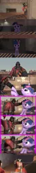 Size: 639x3018 | Tagged: 3d, comic, derpibooru import, heavy weapons guy, implied death, pyro, scout, semi-grimdark, source filmmaker, team fortress 2, twilight sparkle