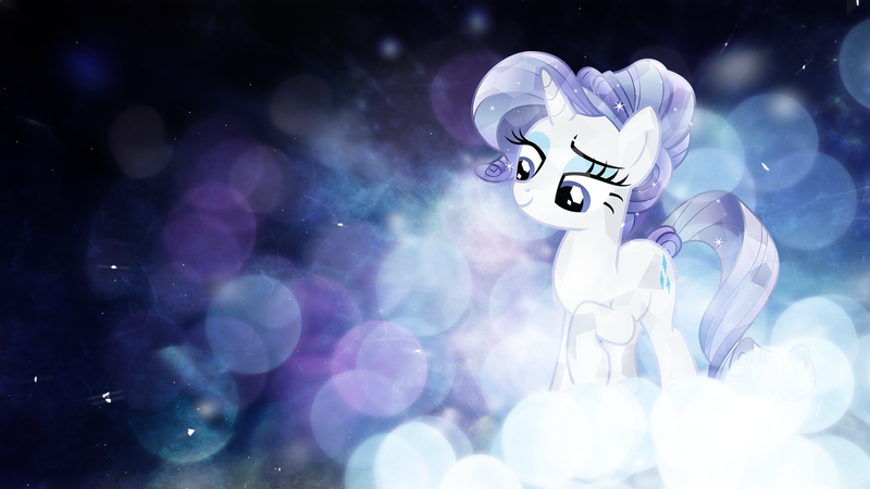 Size: 1920x1080 | Tagged: safe, artist:omniscient-duck, artist:theshadowstone, derpibooru import, edit, rarity, crystal pony, pony, unicorn, alternate hairstyle, bubble, crystallized, female, mare, solo, vector, wallpaper, wallpaper edit