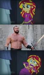 Size: 764x1312 | Tagged: safe, derpibooru import, sunset shimmer, equestria girls, rainbow rocks, exploitable meme, game of thrones, gregor clegane, meme, sunset screamer, the mountain, this will end in tears, this will end in tears and/or death