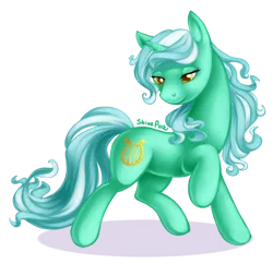 Size: 600x581 | Tagged: safe, artist:shinepawpony, derpibooru import, lyra heartstrings, pony, unicorn, female, mare, normal eyes, raised hoof, simple background, solo, transparent background