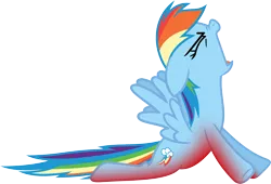 Size: 3571x2425 | Tagged: artist:porygon2z, derpibooru import, eyes closed, open mouth, ouch, pain, rainbow dash, rainbow dumb, reality ensues, safe, screaming, simple background, solo, sunburn, transparent background, vector