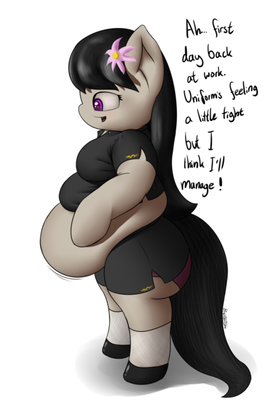 Size: 3000x4785 | Tagged: anthro, arm hooves, artist:php33, bbw, belly, cheongsam, clothes, dead source, derpibooru import, dress, fat, fatavia, muffin top, octavia melody, safe, solo, weight gain