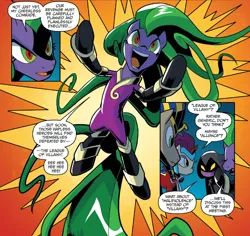 Size: 1400x1324 | Tagged: derpibooru import, high heel, idw, league of villainy, mane-iac, pharaoh phetlock, safe, shadowmane, spoiler:comic, spoiler:comicannual2014