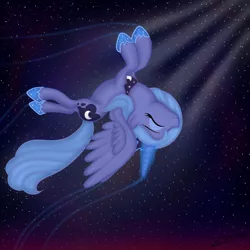 Size: 1024x1024 | Tagged: safe, artist:zonra, derpibooru import, princess luna, s1 luna, solo, upside down