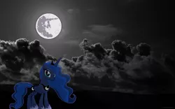 Size: 2560x1600 | Tagged: artist:hunter2014hun, cloud, cloudy, derpibooru import, irl, mare in the moon, moon, night, photo, ponies in real life, princess luna, safe, solo, vector